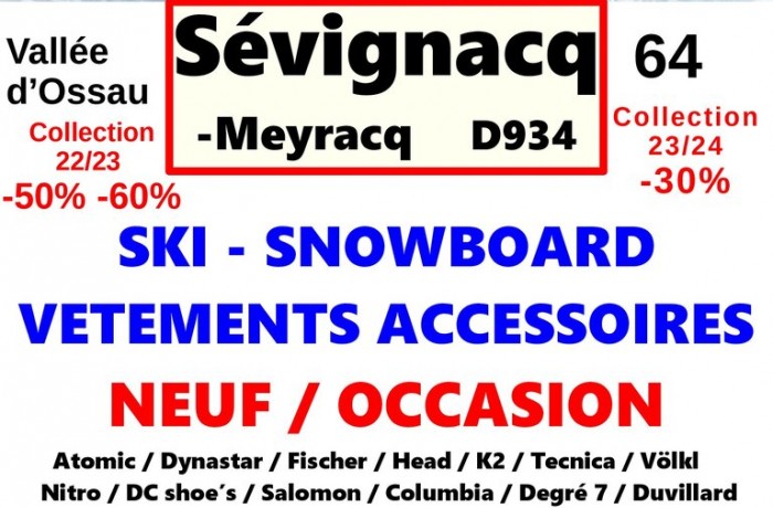 DESTOCKAGE - DEPOT VENTE - SKI - SNOW - VETEMENTS - ACCESSOIRES